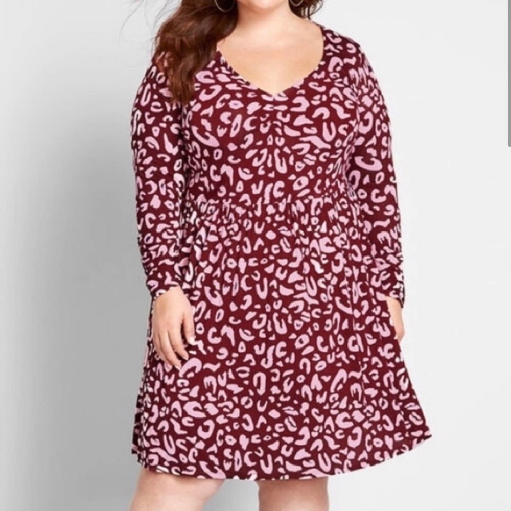 ModCloth Comfortably Curious LS Dress NWT